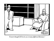 I Never Thought I'd Live To See So Many Different Drawing by Bruce Eric Kaplan