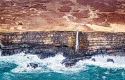 Icelandic Coast Waterfall - Iceland Aerial Photograph Photograph by Duane Miller
