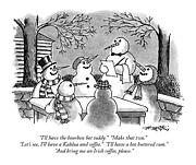 I'll Have The Bourbon Hot Toddy.  Make That Two Drawing by Henry Martin