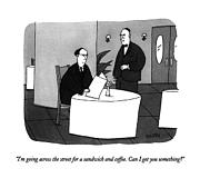 I'm Going Across The Street For A Sandwich Drawing by Peter C. Vey