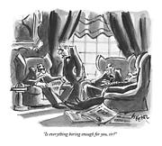 Is Everything Boring Enough Drawing by Lee Lorenz