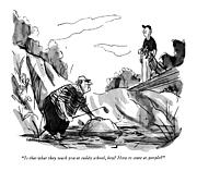 Is That What They Teach You At Caddy School Drawing by James Stevenson