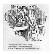 The Only Book Drawing by Alan Dunn