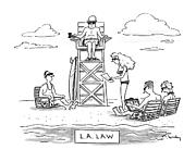 L.a. Law Drawing by Mike Twohy