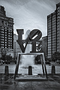 Love Park BW Photograph by Susan Candelario