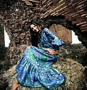 Model In Emilio Pucci Dress Metal Print by Henry Clarke - Conde Nast