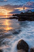 Morning Light At Portland Head Photograph by Jeff Sinon