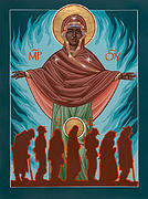 Mother of Sacred Activism with Eichenberg's Christ of the Breadline Painting by William Hart McNichols