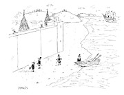 Native Americans Behind Wall Drawing by David Sipress