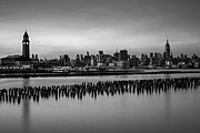 New York City Skyline Stillness BW Photograph by Susan Candelario