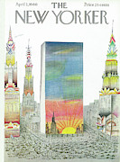 New Yorker April 2nd, 1960 Painting by Saul Steinberg