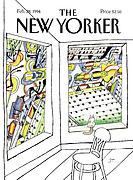 New Yorker February 28th, 1994 Painting by Saul Steinberg