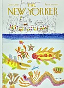 New Yorker January 14th 1967 Painting by Joseph Low