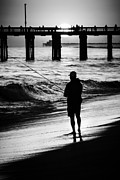 Newport Beach California  Sunset Fishing Picture Photograph by Paul Velgos