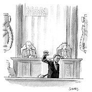 Obama Dropping A Mic Drawing by Benjamin Schwartz