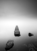 Old Jetty in the mist Photograph by Grant Glendinning