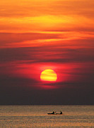 Paddling under the sun Photograph by Richard Reeve