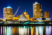 Picture of Milwaukee Skyline at Night Photograph by Paul Velgos