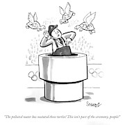 Polluted Water Has Mutated These Turtles Drawing by Benjamin Schwartz