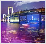 Stunning Rainbow Bridge at Night Wall Art for Japan Fineart Lovers Photograph by Stefano Senise