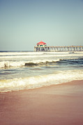 Retro Photo of Huntington Beach Pier Photograph by Paul Velgos