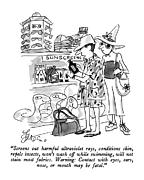 Screens Out Harmful Ultraviolet Rays Drawing by Edward Frascino