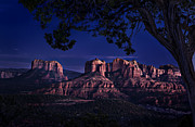 Sedona Cathedral Rock Post Sunset Glow Photograph by Mary Jo Allen