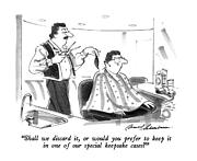 Shall We Discard Drawing by Bernard Schoenbaum