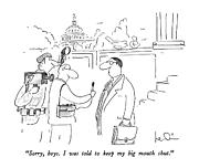 Sorry, Boys.  I Was Told To Keep My Big Mouth Drawing by Arnie Levin