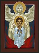 St. Joan of Arc with St. Michael the Archangel 042 Painting by William Hart McNichols