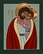 St. Joseph and the Holy Child 239 Painting by William Hart McNichols