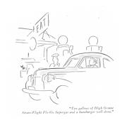 Ten Gallons Of High Octane Strato-flight Flo-go Drawing by Ned Hilton