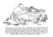 The Face Of The Pear-shaped Man Reminded Drawing by Jack Ziegler