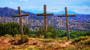 Three Crosses Photograph by Ghostwinds Photography