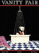 Vanity Fair Cover Featuring A Woman In A Bathtub Photograph by A. H. Fish