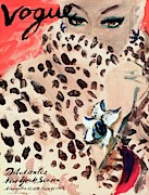 Vogue Cover Illustration Of A Woman Peering Photograph by Carl Oscar August Erickson