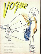 Vogue Cover Illustration Of A Woman Sitting Art Print by R.S. Grafstrom ...