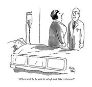 When Will He Be Able To Sit Up And Take Criticism? Drawing by Chon Day