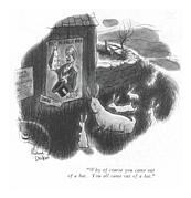 You Came Out Of A Hat Drawing by Richard Decker