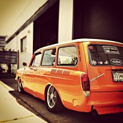 slammed #orange #1972 #vw #squareback #2 Art Print by Jason Miller