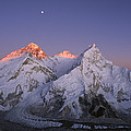 Moon Over Mount Everest Summit