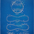 1928 Baseball Patent Artwork - Blueprint