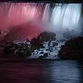 American Falls Lit up at Night Photograph by Crystal Wightman