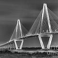 Arthur Ravenel Jr. Bridge In Black And White