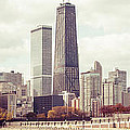 Chicago Skyline Vintage Panorama Picture Photograph by Paul Velgos