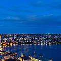 Dramatic panoramic night photo Sydney harbor Photograph by Steven Heap