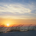 Lake Michigan Sunset with Dune Grass
