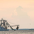 Shrimp Boat at Sunset - Edisto River Photograph Photograph by Duane Miller