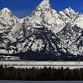 Tetons from Glacier View Overlook Photograph by Raymond Salani III