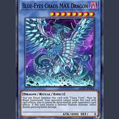 Blue Eyes Chaos MAX Dragon Metal Poster by Mathilde Soderholm